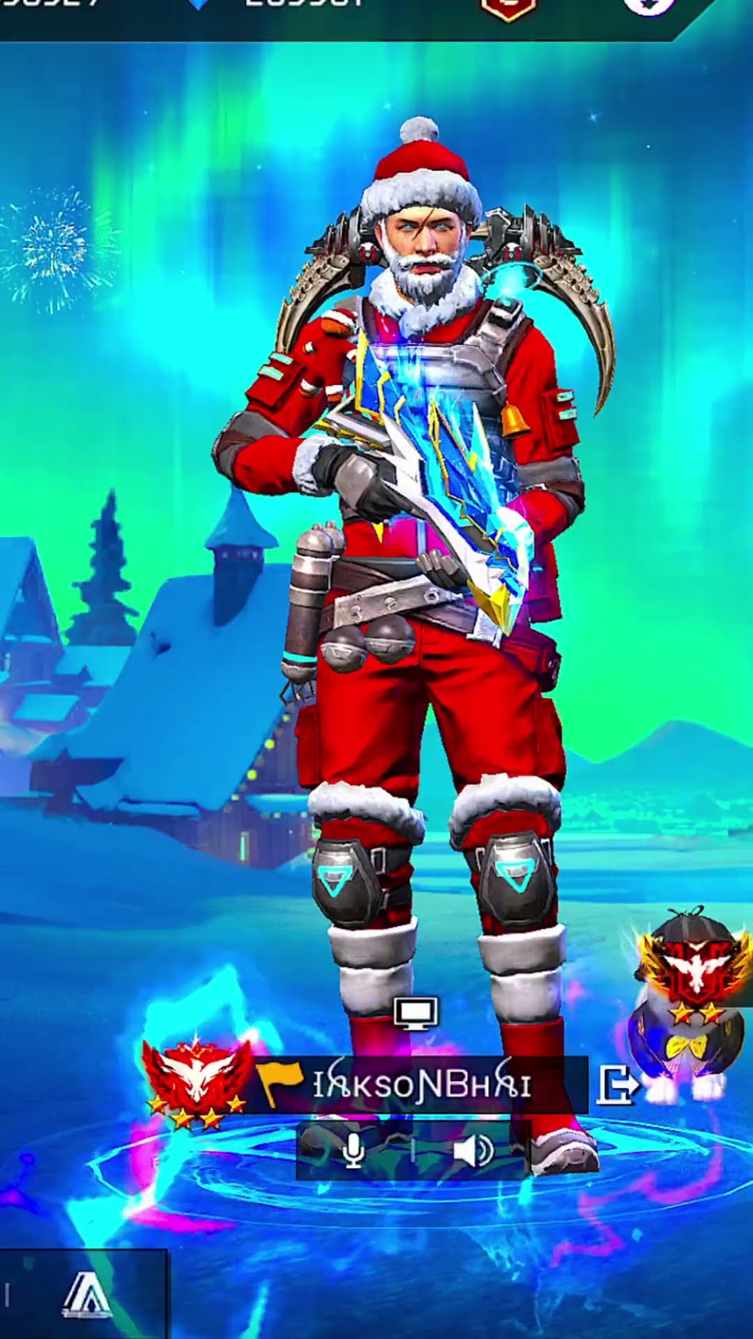 World chat ke players ko Santa claus ne diya Gift or fir dekho kya hua- Garena free fire max #shorts