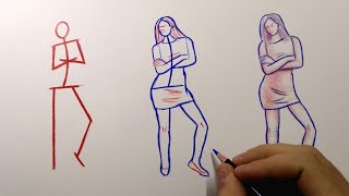 Tutorial for beginners of a simple human figure. pencils: staedtler
paper: fabriano 4