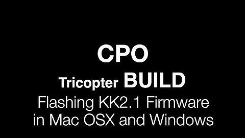 How To Flash KK2.1 Firmware in Mac OSX and Windows using USBasp