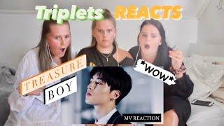 TREASURE - ’BOY’ M/V REACTION!!! - Triplets REACTS