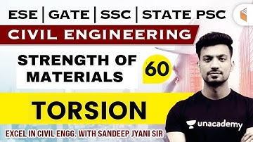 6:00 PM - STRENGTH OF MATERIALS - TORSION | Civil Engg. by Sandeep Jyani Sir