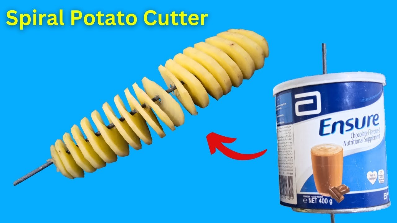 Как сделать спиральную картофелерезку | Картофельная спиральная машина