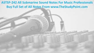 Astsp242 All Submarine Sound Notes For Music Professionals