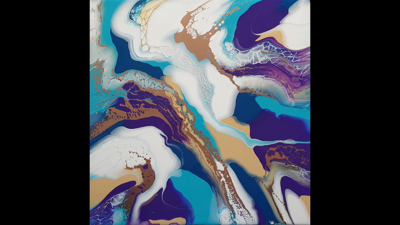 #198-Bloom swipe sur puddle pour avec peinture spray cuivre