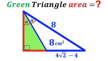Can you find area of the Green shaded Triangle? | (Justify) | #math #maths | #geometry
