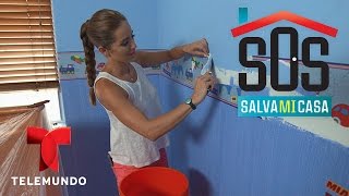 SOS Salva Mi Casa | SOS Salva Mi Casa: Cómo retirar un papel mural | Telemundo screenshot 5