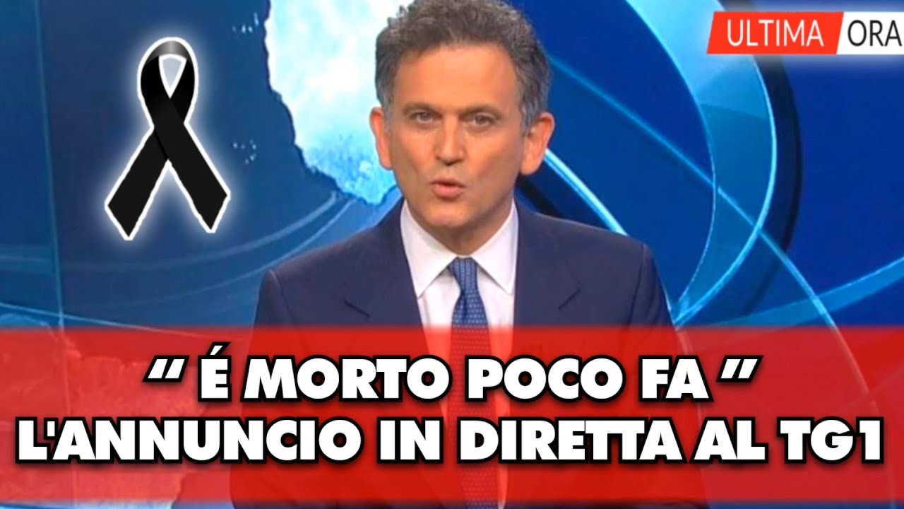 Lacrime in Rai, il drammatico annuncio in diretta al Tg1: “é morto poco fa, era amato da tutti per”
