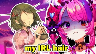 Ironmouse Talks and Confuses Chat about her IRL hair