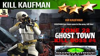 Campaign Zone 28 Ghost Town Kill Kaufman Kill Boss mission #4 Sniper strike : special ops screenshot 1