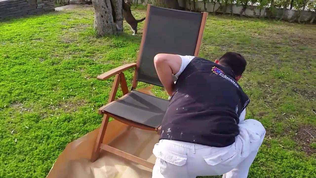 Restauración muebles jardin - YouTube