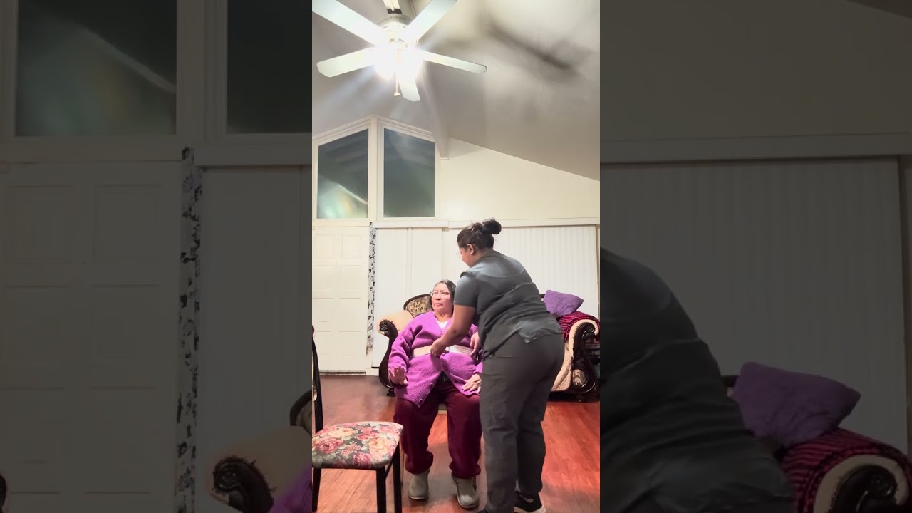 Transferring from a bed to a chair with a gait belt ￼