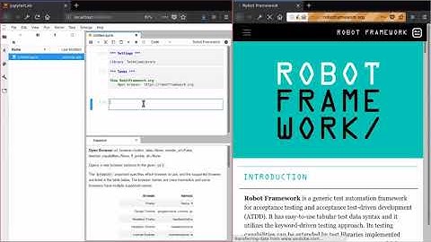 Robot Framework Jupyter kernel (robotkernel) on Jupyter Lab