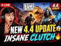 🔴 LIVE BGMI 4.4 UPDATE 😱 NEW HERO MODE GAMEPLAY | INSANE CLUTCHES 🔥