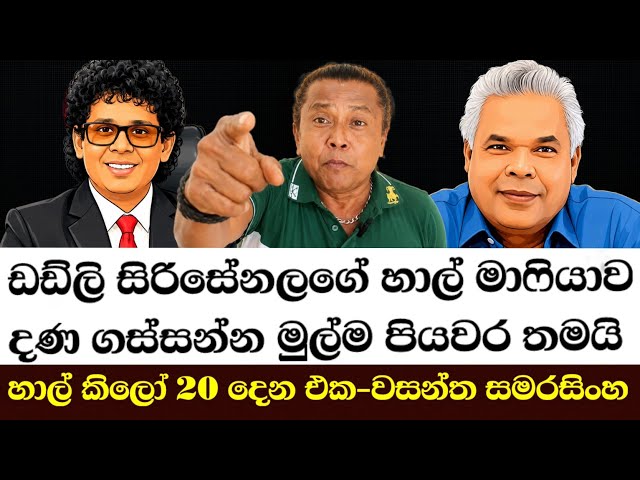 ඩඩ්ලි සිරිසේනලගේ හාල් මාෆියාව දණ ගස්සන්න මුල්ම පියවර තමයි හාල් k 20 දෙන එක වසන්ත සමරසිංහ