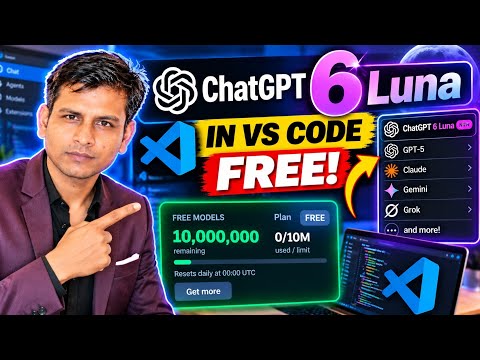 ChatGPT 4 Luna in VS Code FREE! 😱 10 Million Tokens | Complete Tutorial