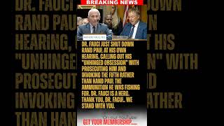 BREAKING: Anthony Fauci Pushes Back Against Rand Paul During Senate Hearing