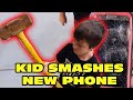 Kid Temper Tantrum Smashes New Phone