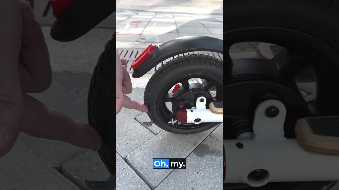 When you are really happy you bought an electric scooter with solid tires! 😉 