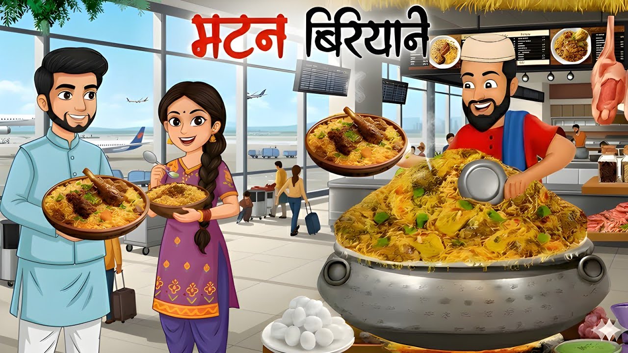 मटन बिरयानी। Matan briyani। Hindi kahaniya। Moral Stories। Cartoon kahani।