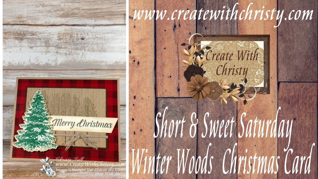 Rustic Saturday Short & Sweet Saturday - Rustic Christmas Card - YouTube