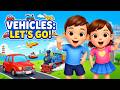 Transportation Song for Kids 🚗🚂✈️🚤 | Learn Vehicles with Kingsley &amp; Kayden