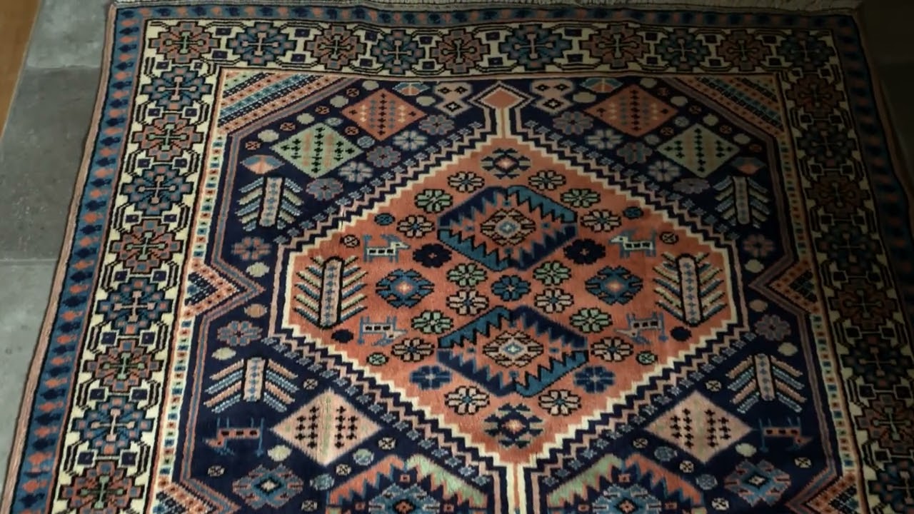 246 -Vintage Khamseh rug | 手織りのヴィンテージラグ専門店 | Bahr