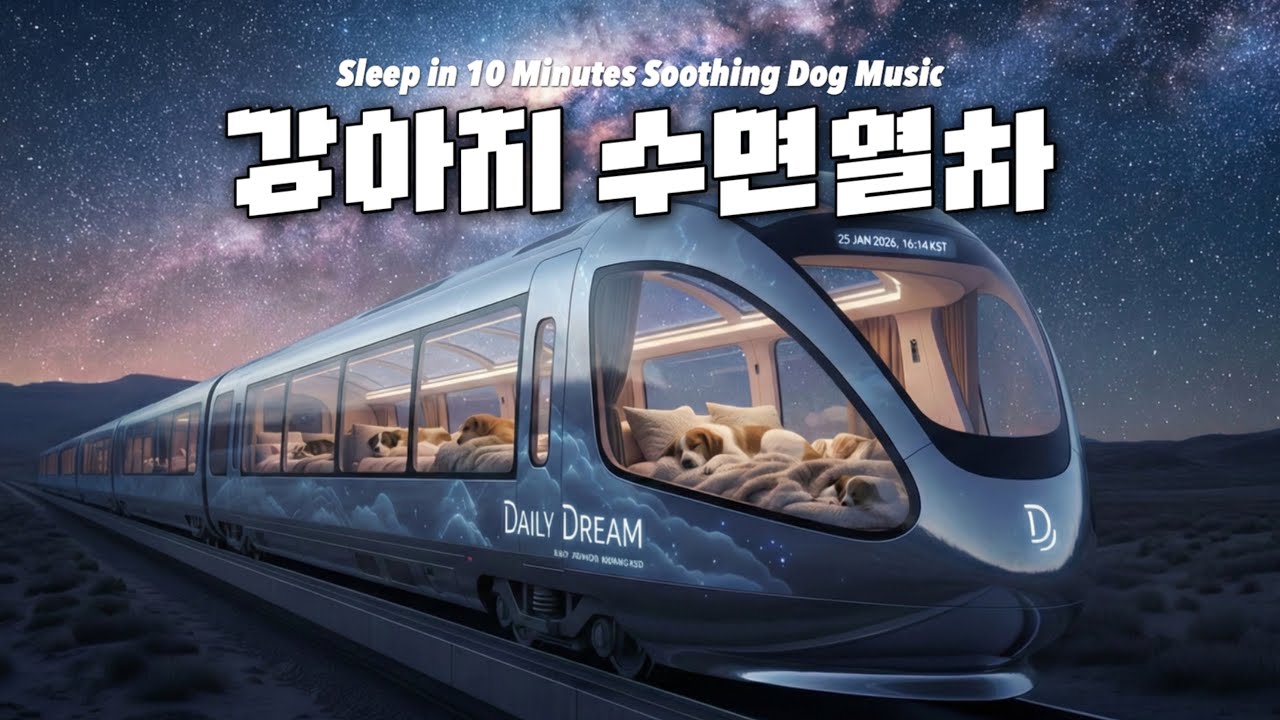 Sleep in 10 Minutes Soothing Dog Music | Quiet Train Sounds for Deep Sleep 🐶✨
