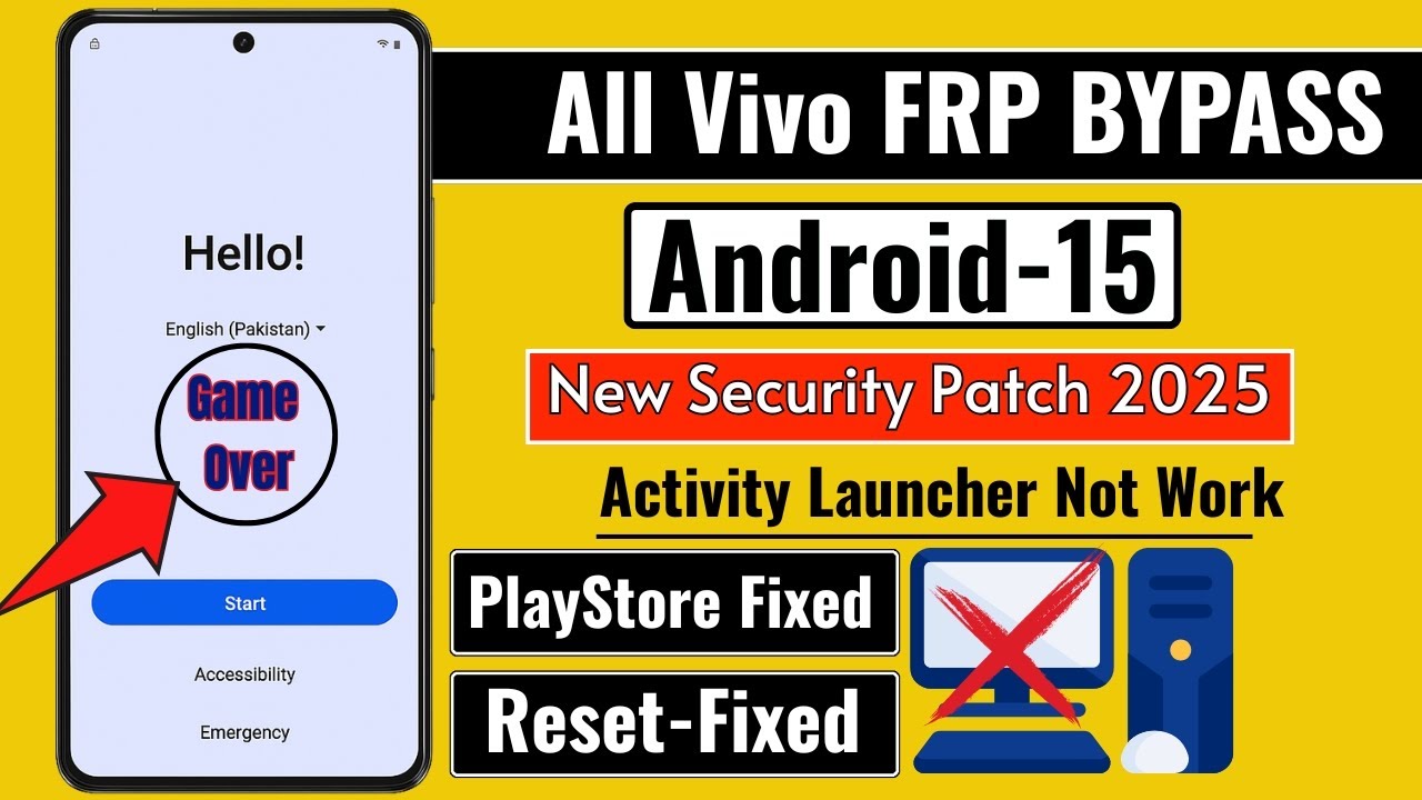 🔥 Game Over! Vivo Android 15 FRP Bypass 2025 ✅ Latest Security Patch | 🚫 Activity Launcher | NO PC