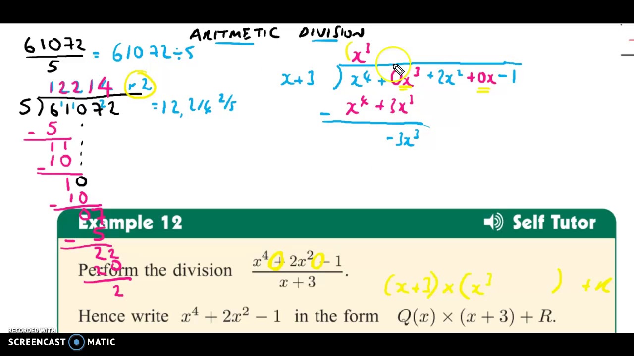 Yr12Specs Arithmetic Division - YouTube