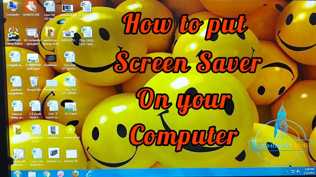 How to put a Screen Saver on Computer screen YouTube