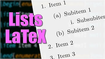 Lists in LaTeX