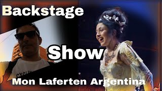 backstage  del show de Mon Laferte en Aegentina