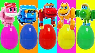 Gogodino S3 Dinosaur Transform Expedition And Robocar Poli Color Surprise Egg Play - Dudupoptoy