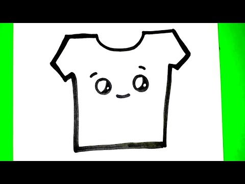 Çok Kolay T-shirt Çizimi!!! How to draw t-shirt!!!
