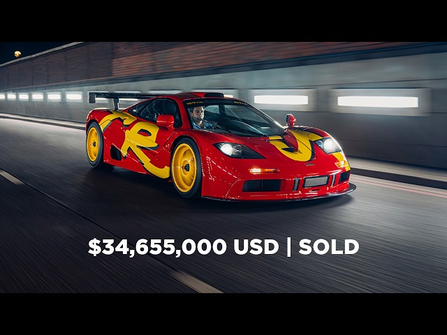 1996 McLaren F1 GTR Sells for $34,655,000 USD | Full Bidding