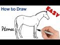 How to draw a horse easy step by step drawing