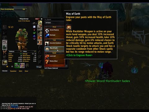 Season Of Discovery Early Shaman Runes - Wow Classic Sod