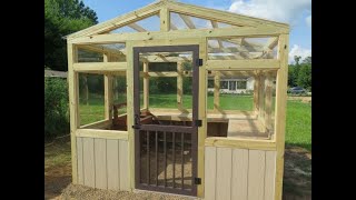 Eps.#61 I built a 10x10 greenhouse that will withstand a wind storm! With venting transom windows