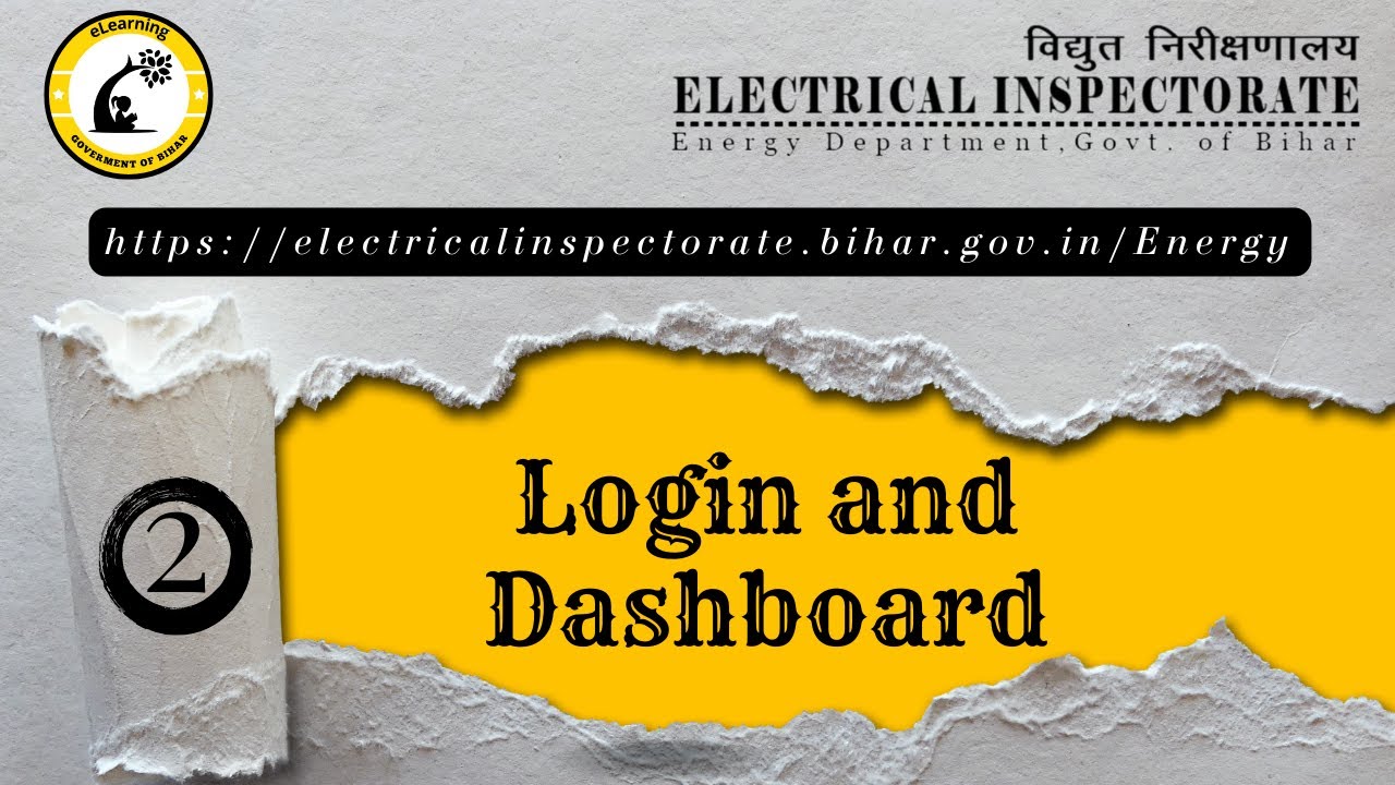 Complete Login and Dashboard for electrical inspectorate drawing , inspection miscellaneous