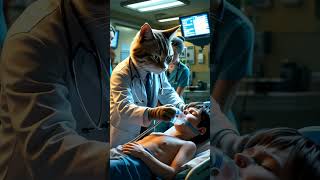 Doctor Cat Saves Boy With Oxygen Mask