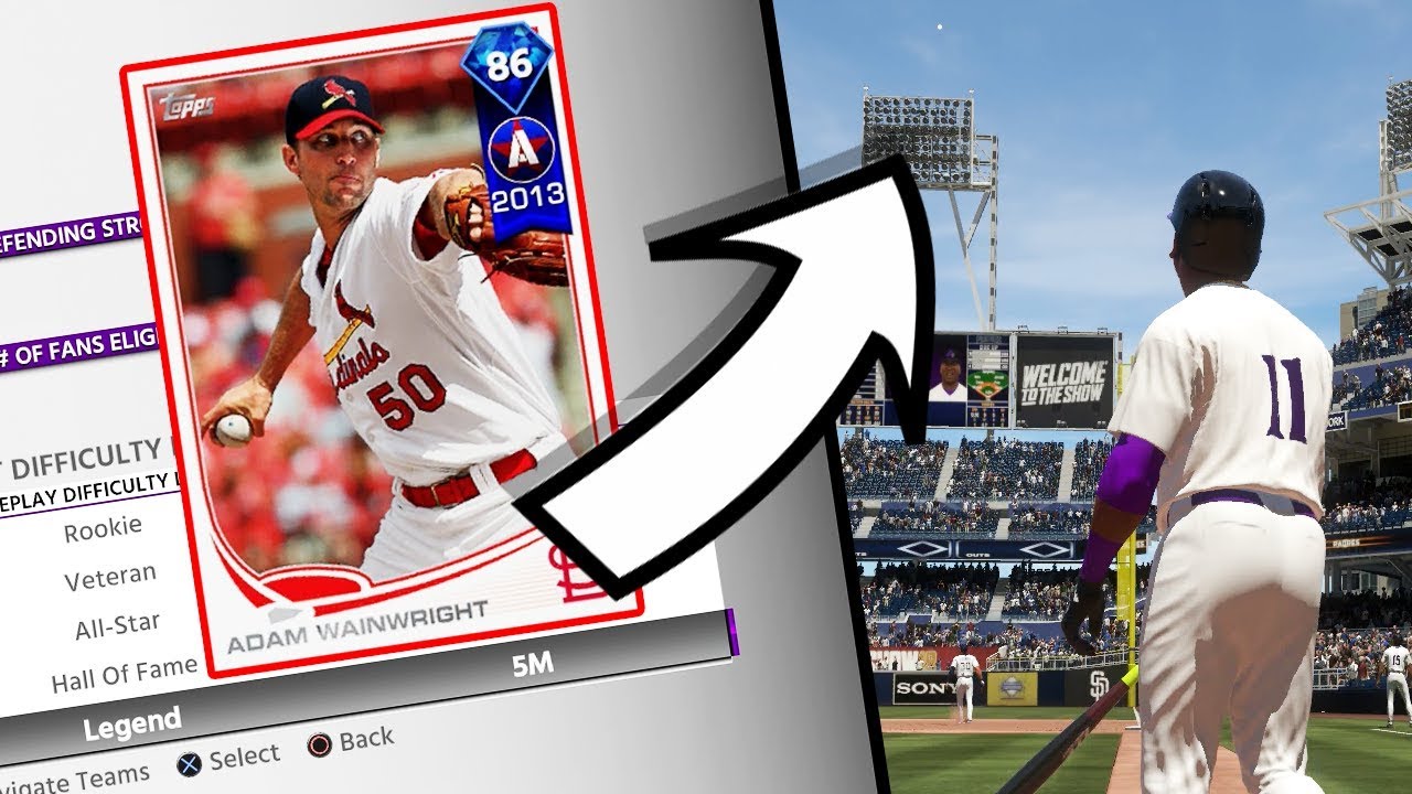 NEW DIAMOND WAINWRIGHT DEBUT VS LEGEND CPU! CRAZY GAME! MLB The Show 18 Diamond Dynasty