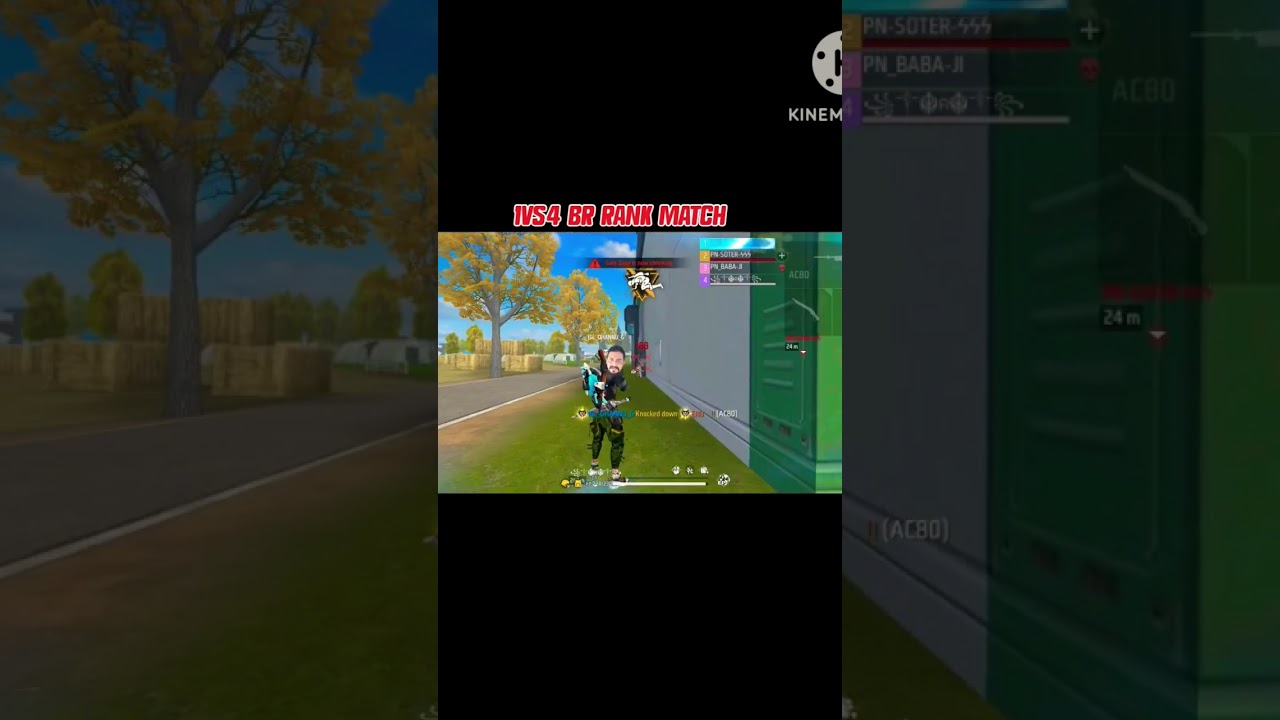 1VS4 BR RANK MATCH IN FREE FIRE MAX/