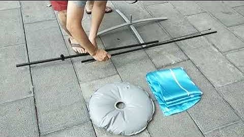 Hướng dẫn lắp đặt cột cờ cánh buồm, phướn quảng cáo ( cán đế cờ cánh buồm)