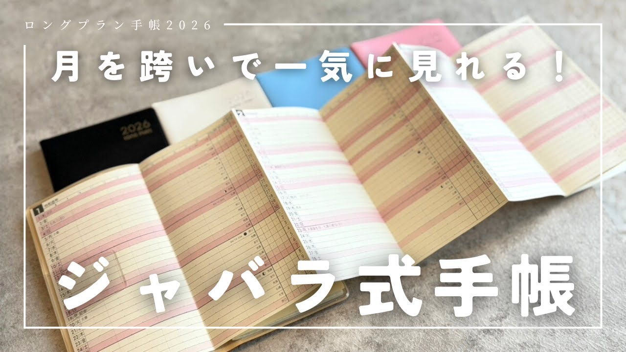 長期スケジュールの管理におすすめ！究極のジャバラ式手帳を紹介します【ロングプラン手帳 2026】