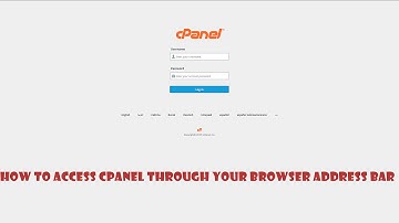 #cpanel access through browser