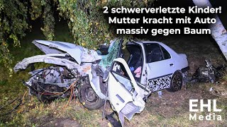 Zwei Schwerverletzte Kinder Mutter Kracht In Sachsen Mit Auto Massiv Gegen Baum 11.10.2023