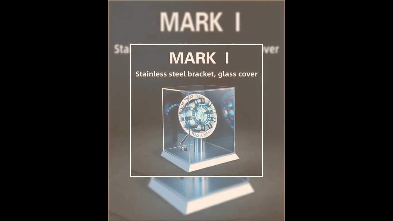 Avenger Iron Man Mk1 Arc Reactor Tony Stark Heart Of Mark Figure Led Light Model Superhero 1:1 Co...