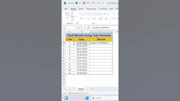 Find Month Using Text Formula in Excel | Advance Excel | Excel Tips & Tricks |#excel #shorts #viral