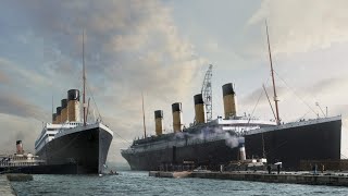 The Launching of the Olympic & Titanic (Olympic-Class Liners)