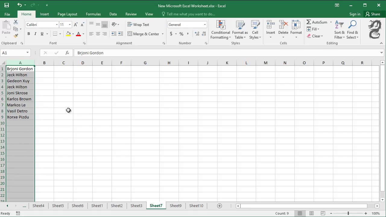 unhide first column in excel 2013